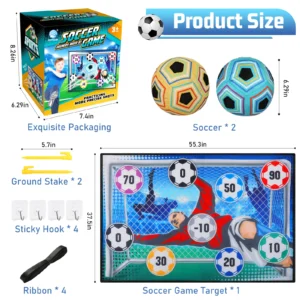 Football, Soccer Sticky Goal Toy for Practice Indoor, Outdoor Sport Game