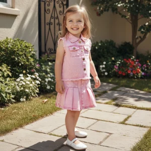 Infant Girl Denim Ensemble Set