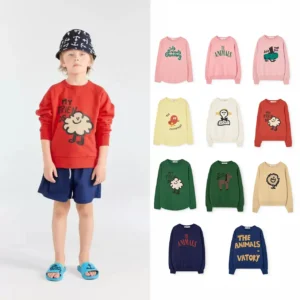 Spring Autumn Kids Sweaters Hoodies For Boys Girls Cute Print Sweatshirts Baby Child Fashion Outwear Clothes