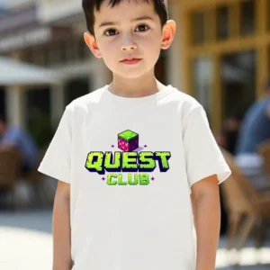 Tween Girls/Boys Cotton T-Shirt, With Quest Club Graphic