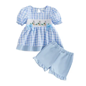 Adorable Girls Outfit Set with Bunny  2 Piece Ensemble