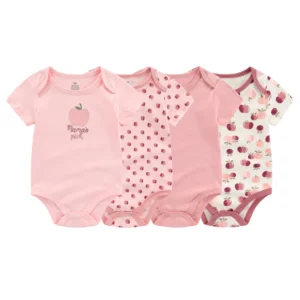 4-piece Summer 100% Cotton Boys and Girls Newborn jumpsuit.