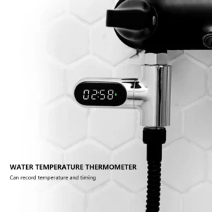 Faucet Shower Thermometer LED Digital Display Water Temperature Gauge Water Flow Self-Generated Electricity for Bathroom Shower